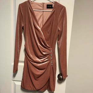 Blush velvet dress. Size Medium